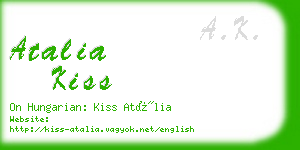 atalia kiss business card